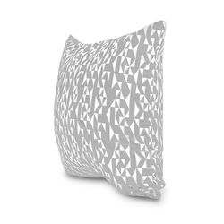 Copri-cuscino, 45 x 45 cm, con stampa geometrica grigio/crema | Collezione Breda