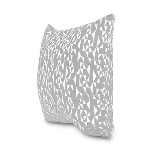 Copri-cuscino, 45 x 45 cm, con stampa geometrica grigio/crema | Collezione Breda