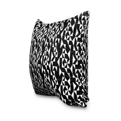 Copri-cuscino, 45 x 45 cm, con stampa geometrica nero/bianco | Collezione Breda