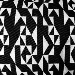 Copri-cuscino, 45 x 45 cm, con stampa geometrica nero/bianco | Collezione Breda