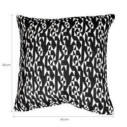 Copri-cuscino, 45 x 45 cm, con stampa geometrica nero/bianco | Collezione Breda