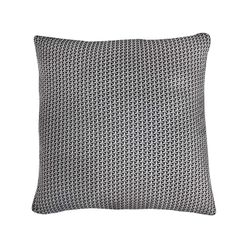 Funda de cojín, 45  x  45 cm, con estampado geométrico triangular crudo/negro  | Colección Breda