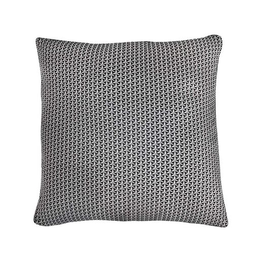 Copriviso, 45 x 45 cm, con stampa geometrica a triangoli beige/nero | Collezione Breda