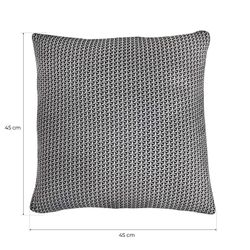 Copriviso, 45 x 45 cm, con stampa geometrica a triangoli beige/nero | Collezione Breda