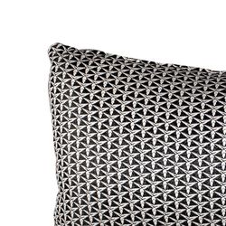 Copriviso, 45 x 45 cm, con stampa geometrica a triangoli beige/nero | Collezione Breda