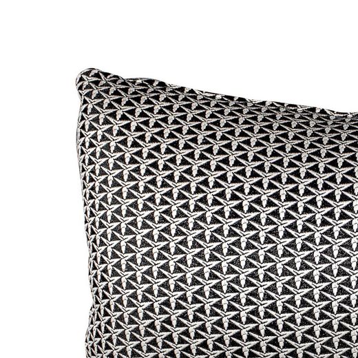 Copriviso, 45 x 45 cm, con stampa geometrica a triangoli beige/nero | Collezione Breda