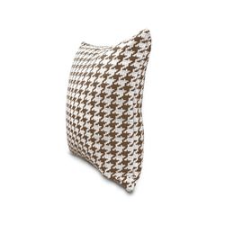 Copriviso, 45 x 45 cm, con motivo a pata di gallo marrone/bianco | Collezione Ribe