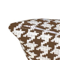 Copriviso, 45 x 45 cm, con motivo a pata di gallo marrone/bianco | Collezione Ribe