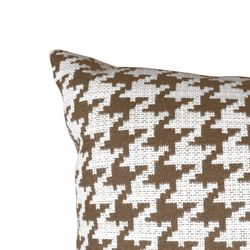 Copriviso, 45 x 45 cm, con motivo a pata di gallo marrone/bianco | Collezione Ribe