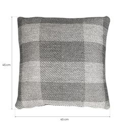 Copri-cuscino, 45 x 45 cm, con motivo a quadretti grigi | Collezione Vik