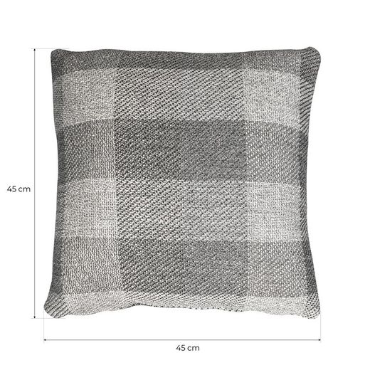 Copri-cuscino, 45 x 45 cm, con motivo a quadretti grigi | Collezione Vik