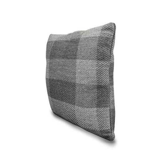 Copri-cuscino, 45 x 45 cm, con motivo a quadretti grigi | Collezione Vik