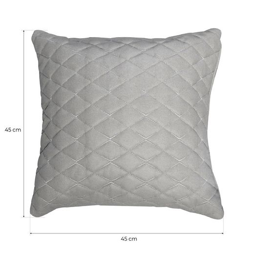 Copri-cuscino, 45 x 45 cm, tessuto imbottito grigio chiaro | Collezione Bonn