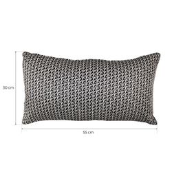 Copri-cuscino, 55 x 30 cm, con stampa geometrica beige/nera | Collezione Breda
