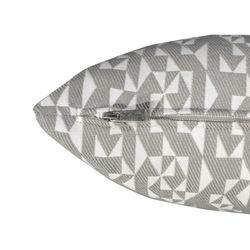 Copriviso per cuscino, 55 x 30 cm, con stampa geometrica grigio/beige | Collezione Breda