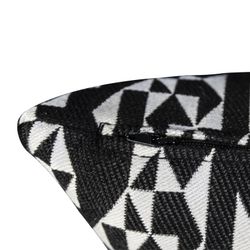 Copri-cuscino, 55 x 30 cm, con stampa geometrica nero/bianco | Collezione Breda