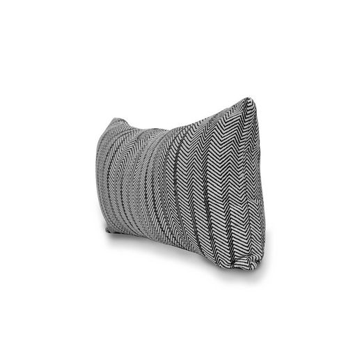 Copri-cuscino, 55 x 30 cm, con stampa a zig-zag nero/bianco | Collezione Breda
