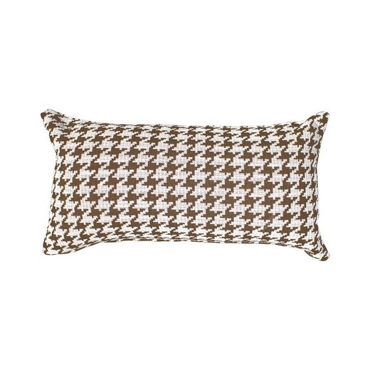 Copriviso, 55 x 30 cm, con stampa a pata de gallo marrone e bianco, | Collezione Ribe