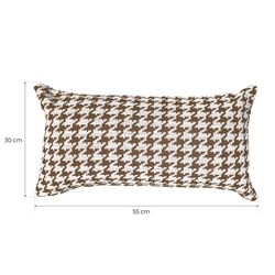 Copriviso, 55 x 30 cm, con stampa a pata de gallo marrone e bianco, | Collezione Ribe