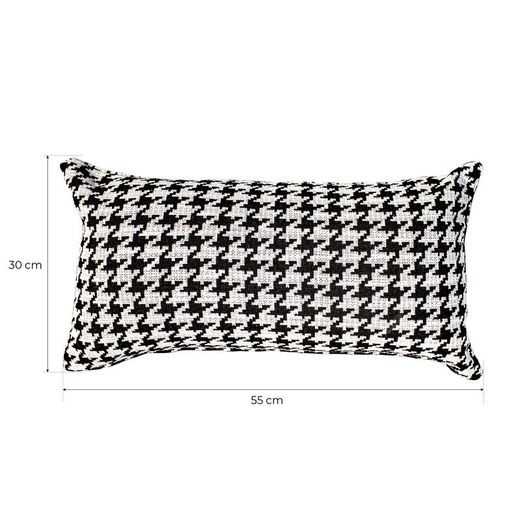 Copriviso, 55 x 30 cm, con stampa a pata de gallo nero/bianco | Collezione Ribe