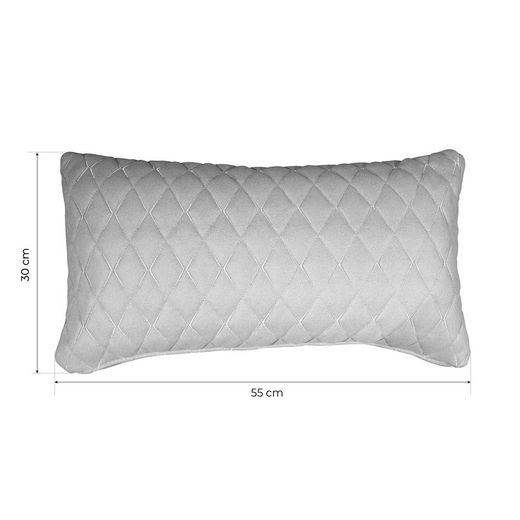 Copri-cuscino, 55 x 30 cm, in tessuto imbottito grigio chiaro | Collezione Bonn