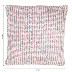 Funda de cojín, 60 x 60 cm, con estampado crudo/rosa/rojo/gris | Colección Salzburgo