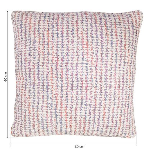 Funda de cojín, 60 x 60 cm, con estampado crudo/rosa/rojo/gris | Colección Salzburgo