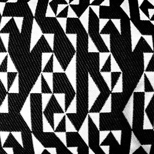 Funda de cojín, 60 x 60 cm, con estampado geométrico negro/blanco | Colección Breda