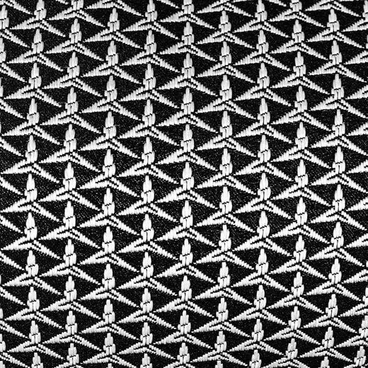 Funda de cojín, 60 x 60 cm, con estampado geométrico triangular crudo/negro | Colección Breda