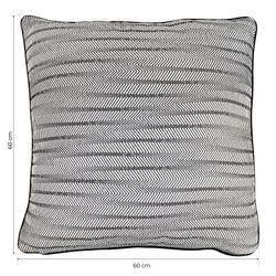 Funda de cojín, 60  x  60 cm, con estampado líneas zigzag negro/blanco  | Colección Breda