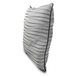 Funda de cojín, 60  x  60 cm, con estampado líneas zigzag negro/blanco  | Colección Breda
