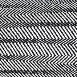 Funda de cojín, 60  x  60 cm, con estampado líneas zigzag negro/blanco  | Colección Breda