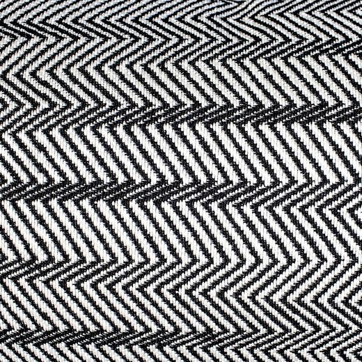 Funda de cojín, 60  x  60 cm, con estampado líneas zigzag negro/blanco  | Colección Breda