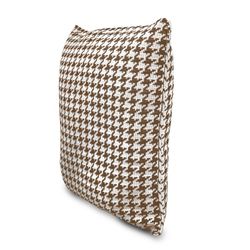 Copri-cuscino, 60 x 60 cm, con motivo a pata di gallo marrone e bianco, | Collezione Ribe