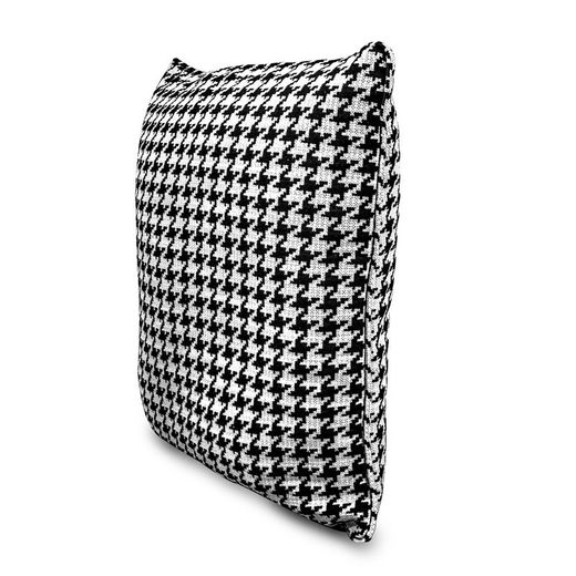 Copri-cuscino, 60 x 60 cm, con motivo a pata di gallo nero/bianco | Collezione Ribe