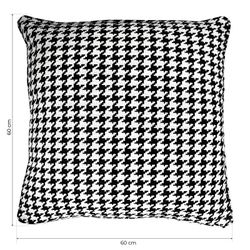 Copri-cuscino, 60 x 60 cm, con motivo a pata di gallo nero/bianco | Collezione Ribe
