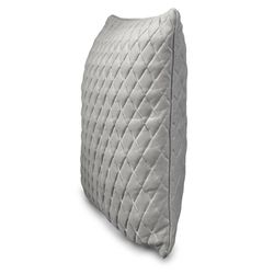 Funda de cojín, 60 x 60 cm, con tejido acolchado color gris claro | Colección Bonn