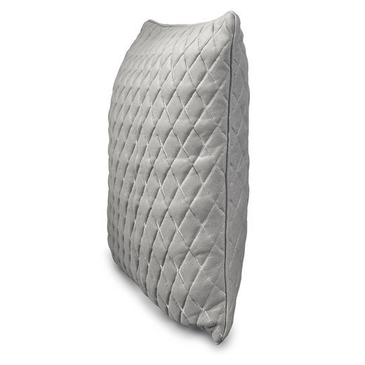 Funda de cojín, 60 x 60 cm, con tejido acolchado color gris claro | Colección Bonn