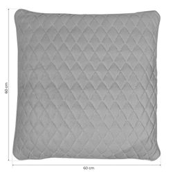 Funda de cojín, 60 x 60 cm, con tejido acolchado color gris claro | Colección Bonn