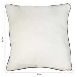 Funda de cojín, 60  x  60 cm, tejido blnco perla  | Colección Delft