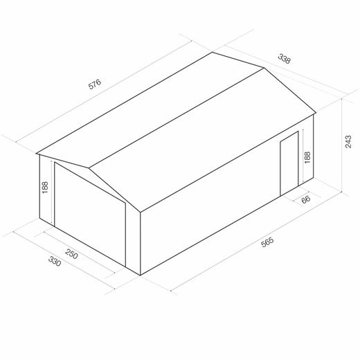 Garaje Metálico Essex 19,5 m² Verde - Estructura Rígida y Puerta Enrollable