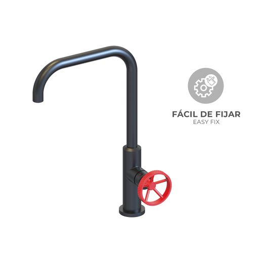 Grifo de Cocina K2O Delta, Monomando con Caño Giratorio y Aireador