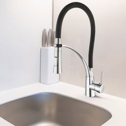 Grifo de Cocina K2O Splash con Caño Giratorio y Extraíble, Monomando, Aireador