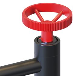 Grifo de lavabo K2O Chillout Delta Bajo, negro rojo, monomando con aireador