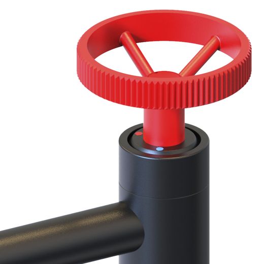 Grifo de lavabo K2O Chillout Delta Bajo, negro rojo, monomando con aireador