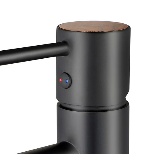 Grifo de lavabo Lusso Zen negro mate, monomando con aireador y cartucho cerámico