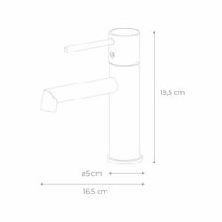 Grifo de lavabo Lusso Zen negro mate, monomando con aireador y cartucho cerámico