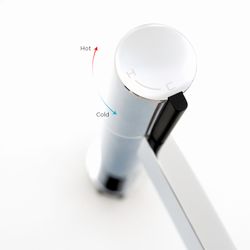 Grifo de lavabo K2O Zenit monomando cromado con aireador y cartucho cerámico