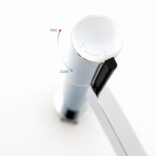 Grifo de lavabo K2O Zenit monomando cromado con aireador y cartucho cerámico