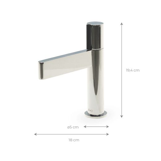 Grifo de lavabo K2O Zenit monomando cromado con aireador y cartucho cerámico
